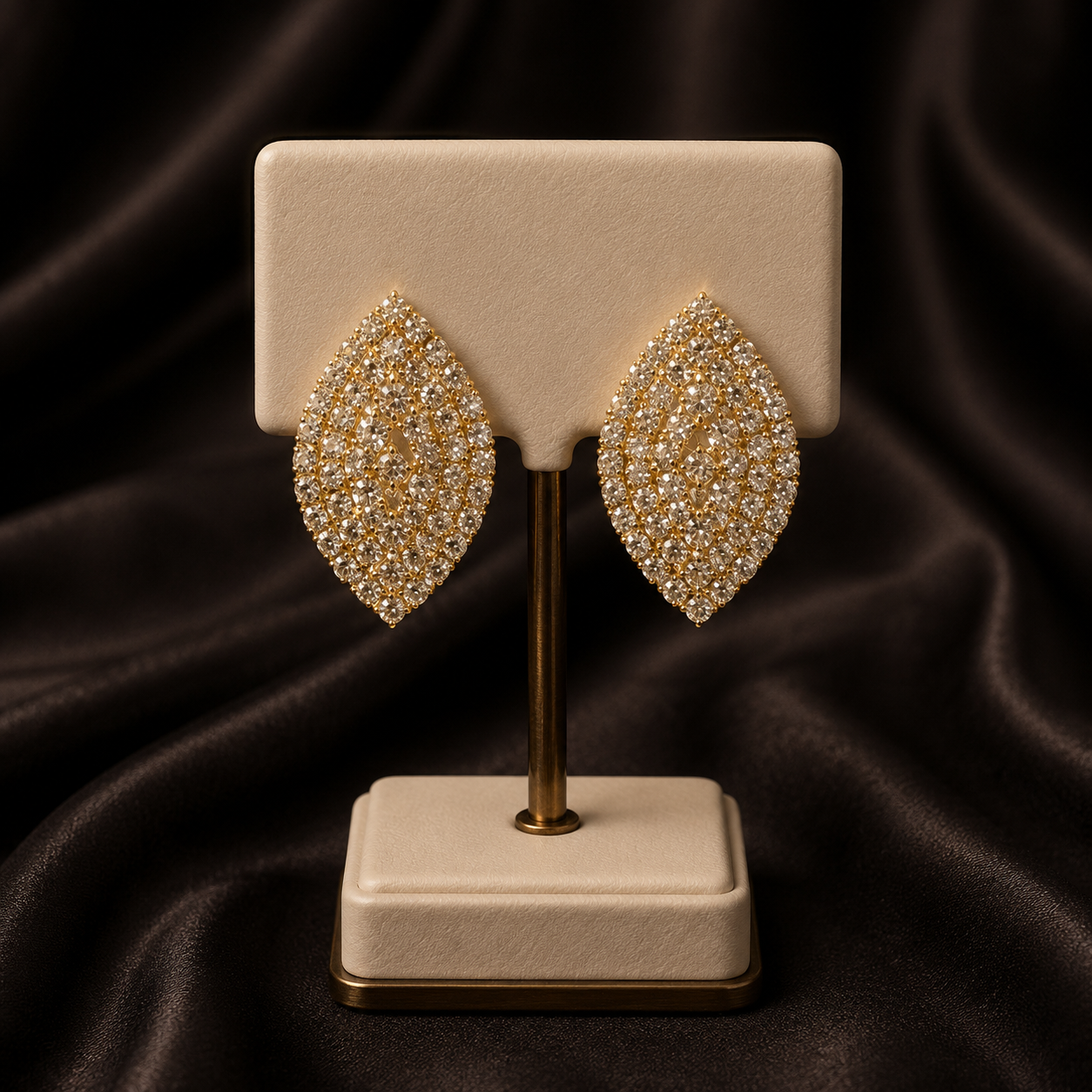 Valentina Lattice Diamond Stud Earrings
