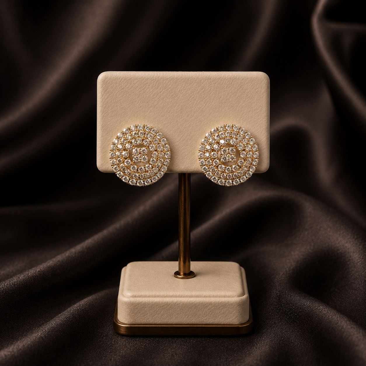 Aurelia Concentric Pavé Stud Earrings