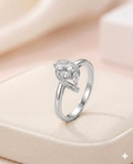 Silver Marquise Leaf Adjustable Ring