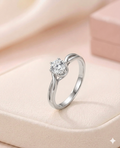 Graceful Whirl Adjustable Solitaire Ring