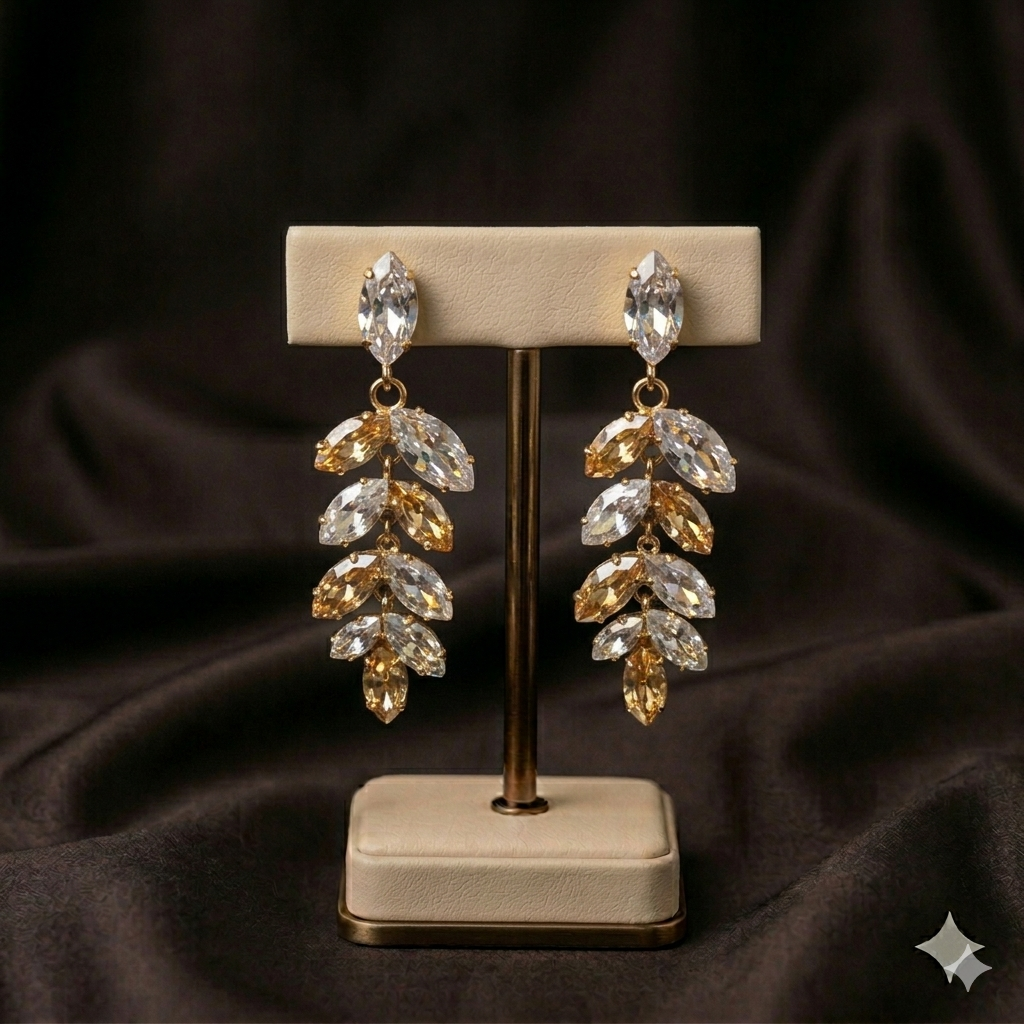 Golden Harvest Marquise Drop Earrings