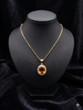 Citrine Radiance Gold Pendant Necklace