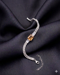 The Amber Emerald-Cut Double Tennis Bracelet