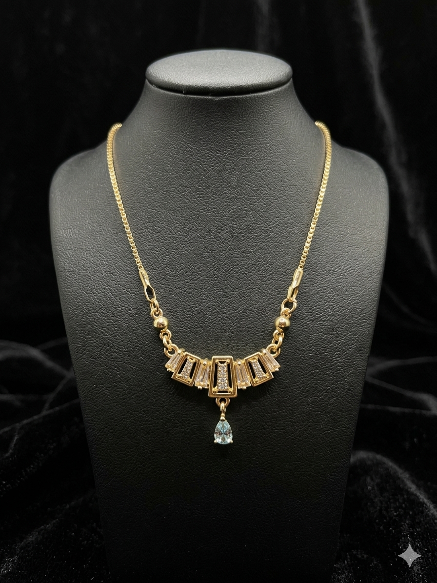 Art Deco Inspired Geometric Statement Necklace